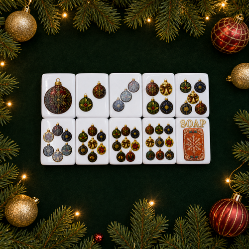 Christmas American Mahjong Set – 160 Tiles UV Printed Mahjong
