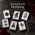 Gothic Rose American Mahjong Set-Dark Romance & Cathedral design, Pearl White Acrylic Mahjong Tiles with Jokers & Flowers