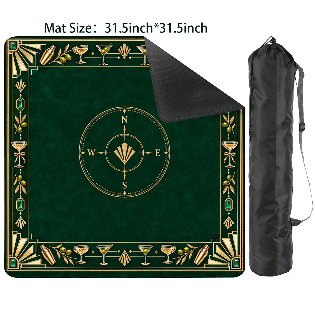 Emerald Cocktail Club American Mahjong Set – 160 Tiles | Parisian Glamour & Martini Inspired Luxury Mahjong