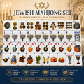 Jewish Heritage American Mahjong Set – Tradition, Hanukkah Mahjong,UV Printed Mahjong