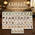 Coffeehouse Collection – 160-Tile American Mahjong Set | Coffee Lover Mahjong| Uv Printed Mahjong